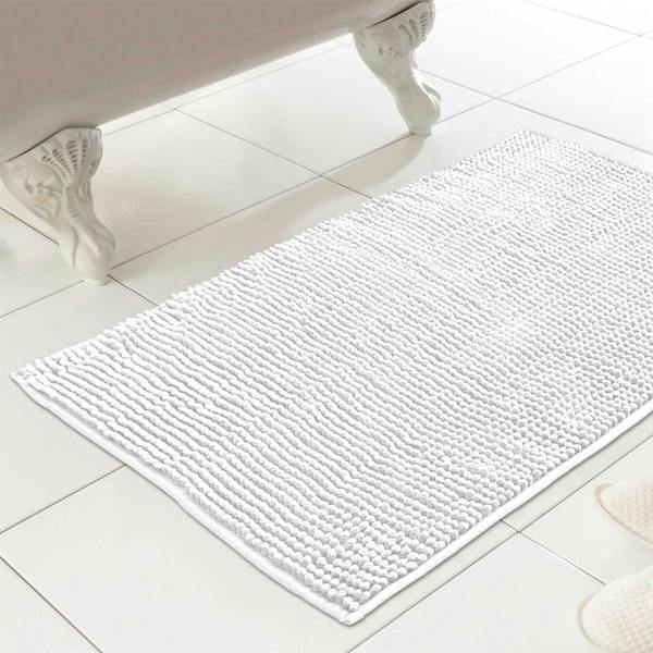 Chenille Loop White Bath Mat 46x76cm - BF