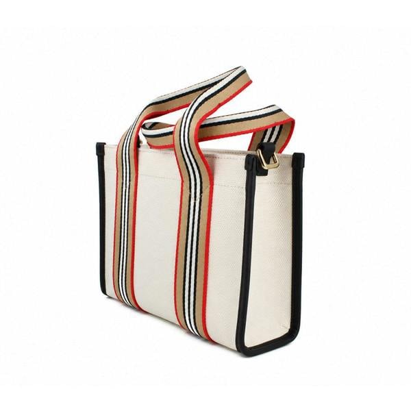 Burberry Mini Canvas Tote Bag - Natural
