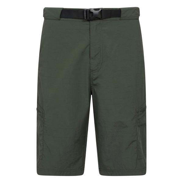 Mountain Warehouse Mens Saunter Belted Cargo Shorts - Khaki Green - 