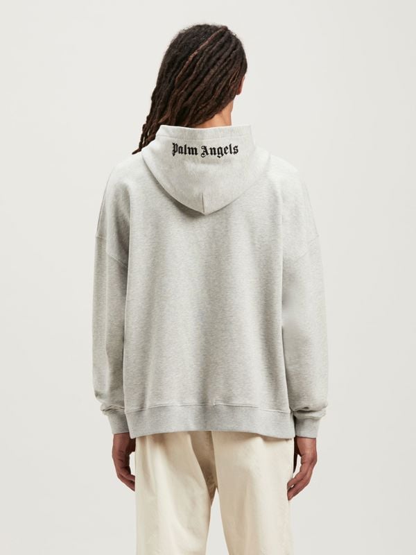 Palm Angels Embroidered Logo Hoodie - Grey