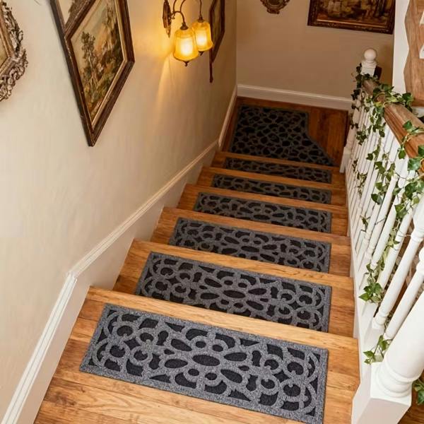 Nicoman Victorian Style Eco-Friendly Rubber Step Mat - Grey