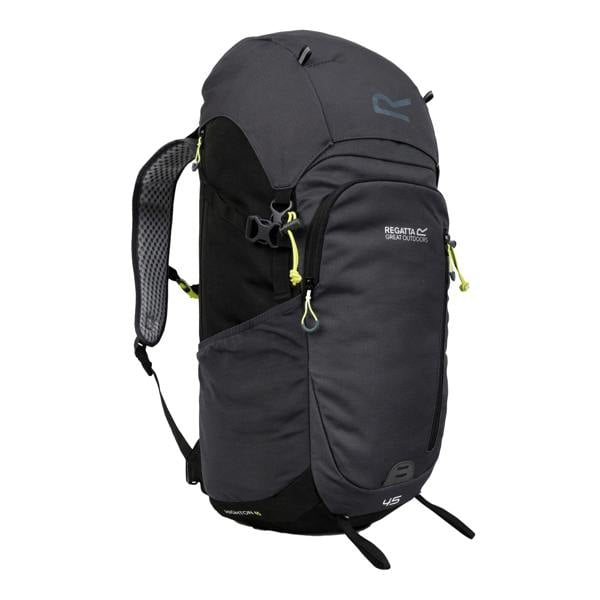 Regatta Highton V2 45L Backpack - Black/Seal Grey - 