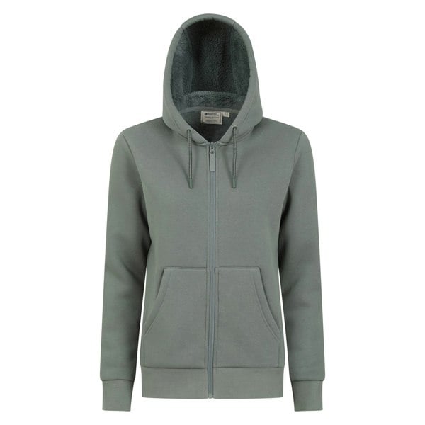 Mountain Warehouse Women's Dalton Sherpa Lined Full Zip Hoodie - Khaki Green