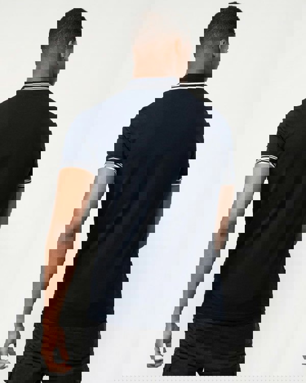 BOSS Green Paul Mens Short Sleeve Polo Shirt With Contrast Tipping NOS - Dark Blue 402