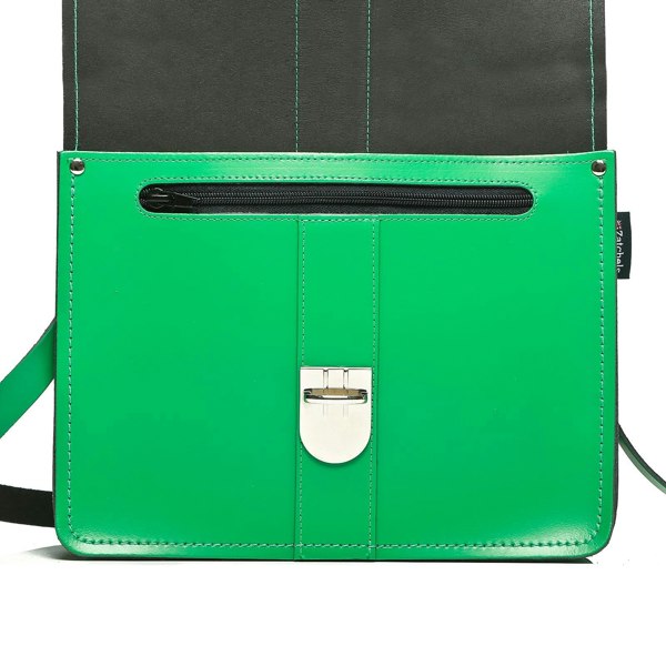 Zatchels Leather Shoulder Bag - Green