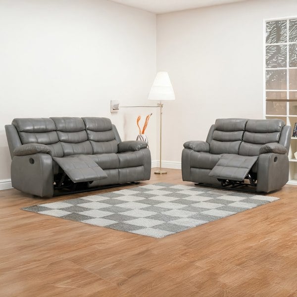 Furnishings For Less Venlo Leather Reclining Sofa Suite 3 + 2 Seater