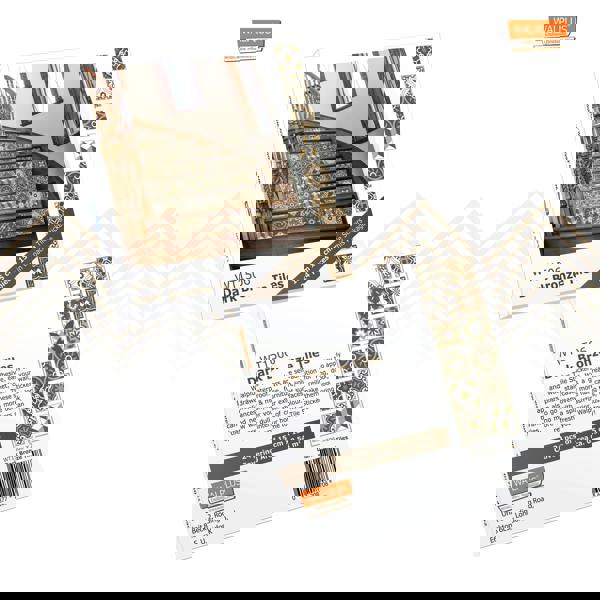 WALPLUS WT1506 - Dark Bronze Tiles Wall Stickers - 15 cm x 15 cm - 24 pcs.