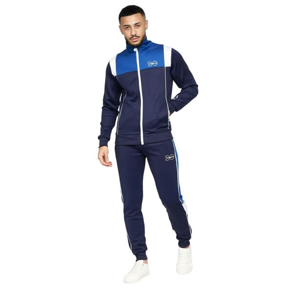 Crosshatch Mens Chinooks Tracksuit - Navy/Blue - 