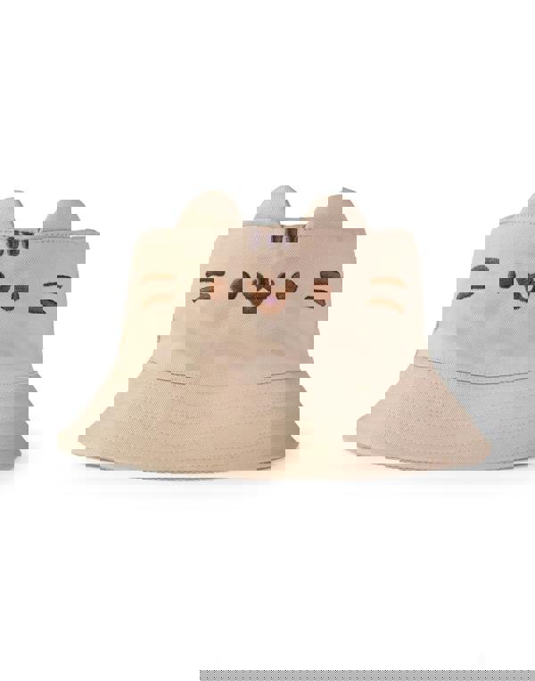 Pusheen Womens Beige Novelty Face Bucket Hat (One Size)