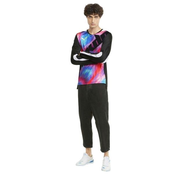 Puma Mens RKDO Abstract Regular Long-Sleeved T-Shirt - Black - 