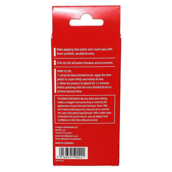 Cherry Blossom Applicator & Buffing Twin Brush Shoe Care Set