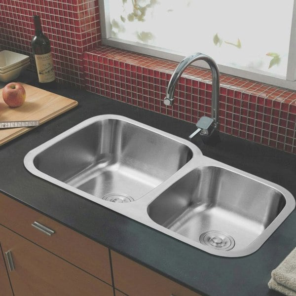Built-In Stainless Steel Double Kitchen Sink Living and Home