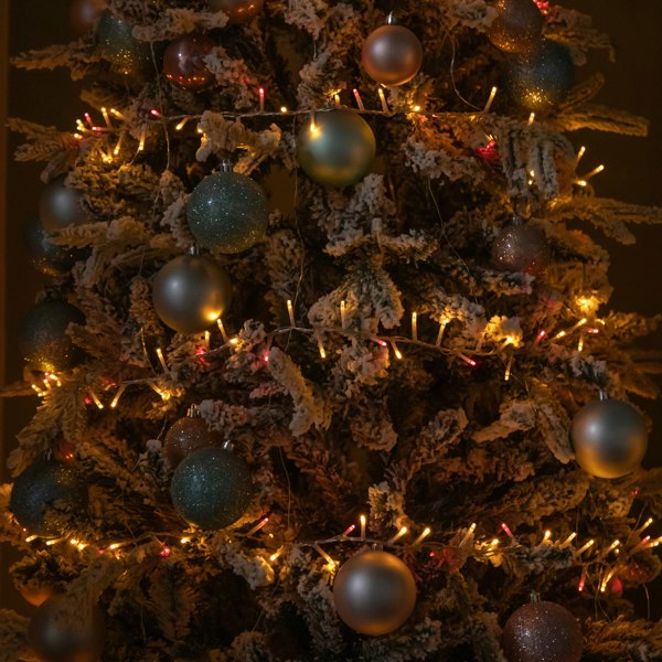 Samuel Alexander 50m 2000 LED TreeBrights Christmas String Lights with Timer in Vintage Gold and Red on Clear Cable