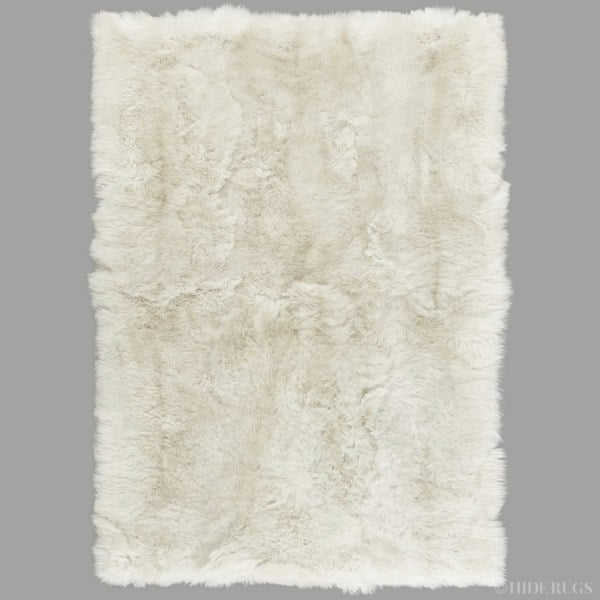 Hide Rugs British Sheepskin Rug Natural - Straight Edge