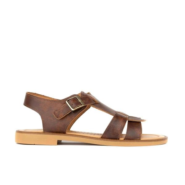 Embassy London Fiona - Brown - Women's Leather Gladiator Strap Sandals