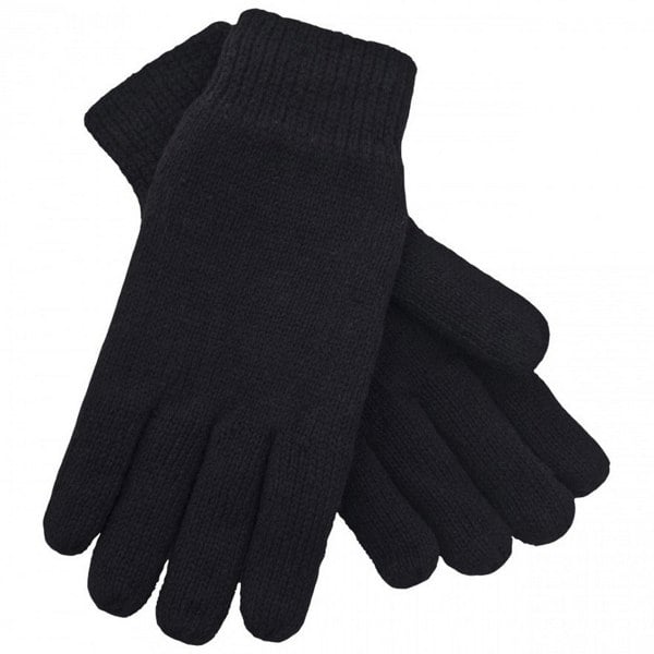 Trespass Mens Bargo Knitted Gloves - Black