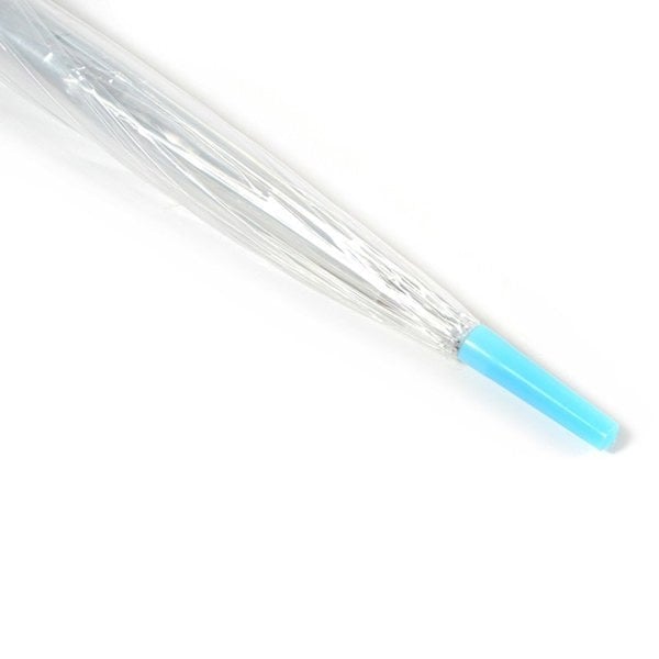 Blue Stripe Clear Dome Umbrella Tip