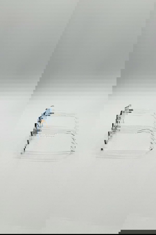 SVNX Square Rimless Sunglasses with Blue Ombre Lens