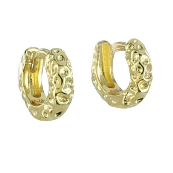 Textured Hoop Sterling Silver Earrings - Reeves & Reeves