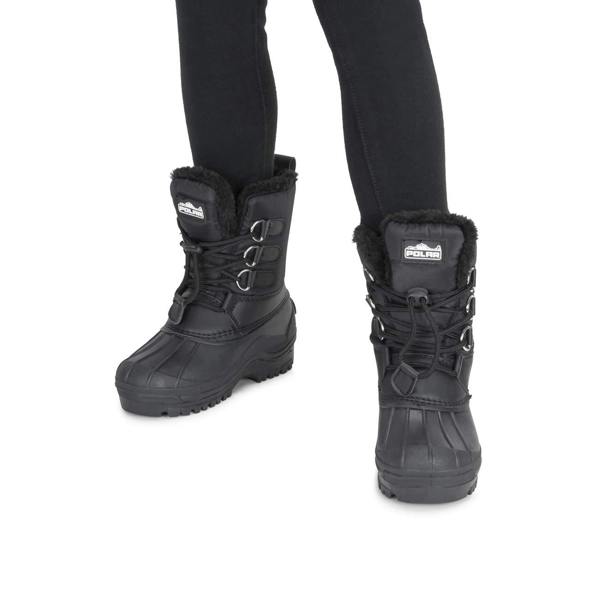 VIVA Unisex Kids Pull On Drawstring Closure Nylon Muck Duck Snow Rain Boots