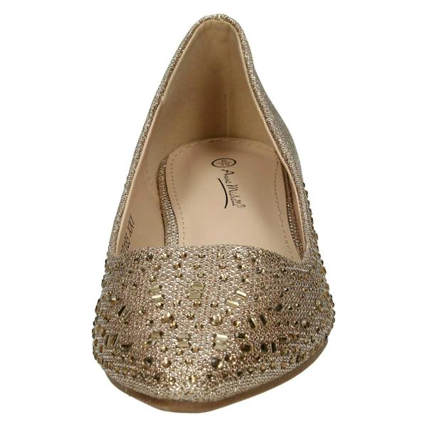 Anne Michelle Ladies Anne Michelle Diamante Flat Ballet Shoe