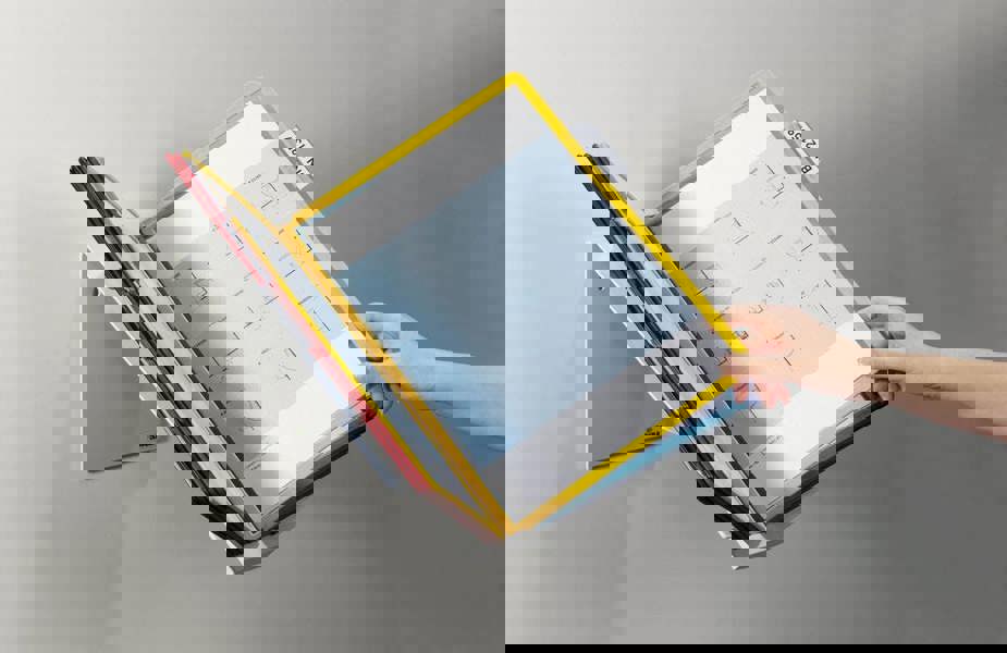 Durable VARIO PRO 10 Display Panel Desk Stand | 10 Panels | A4 Colour Coded