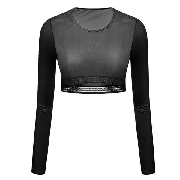 Anniou UPF 50+ Golf Mesh Layering Top - Black