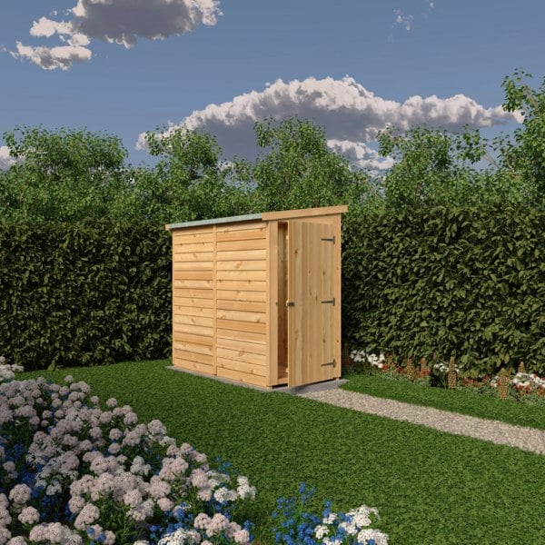 Shire Overlap 6x3 single door pent shed