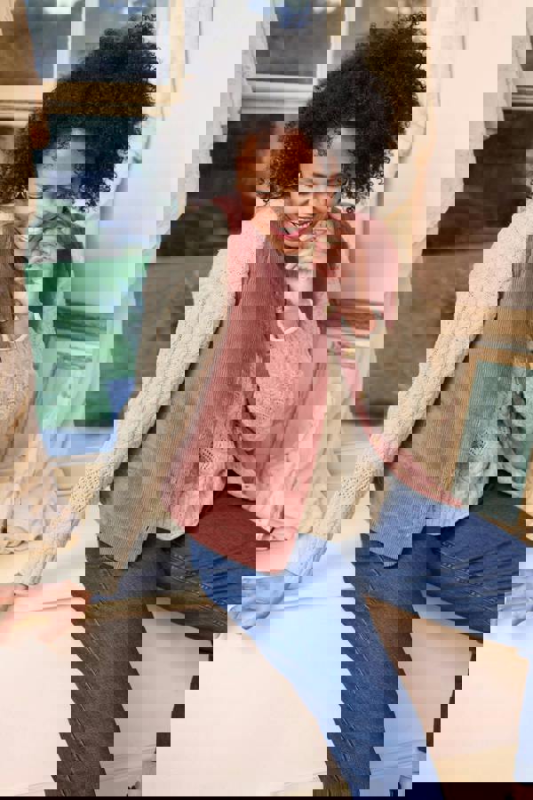 Dusk Stretch Cotton Jumbo Cord Gilet Antique Rose | Lily and Me Clothing