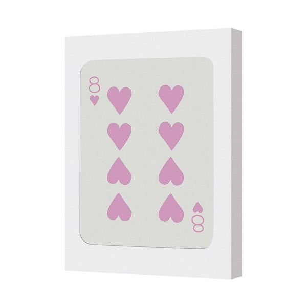 Benjamin Tate Design Contemporary Pink Hearts Canvas Art Print On Deep Wooden Frame
