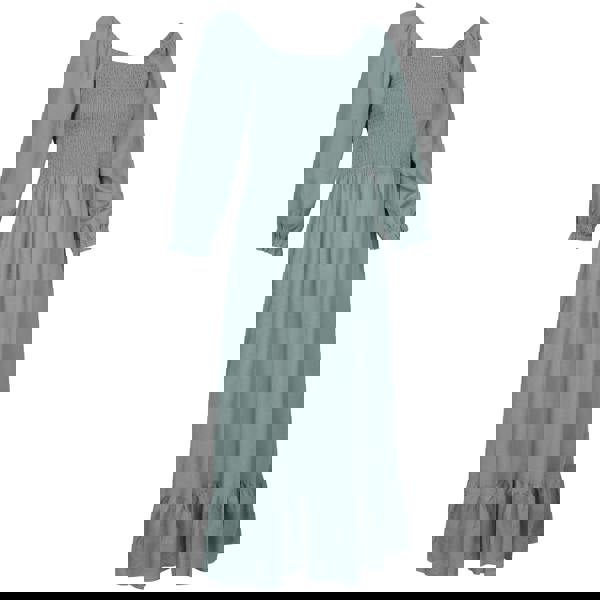 Mountain Warehouse Womens/Ladies Cadiz Shirred Long-Sleeved Midi Dress - Khaki Green - 