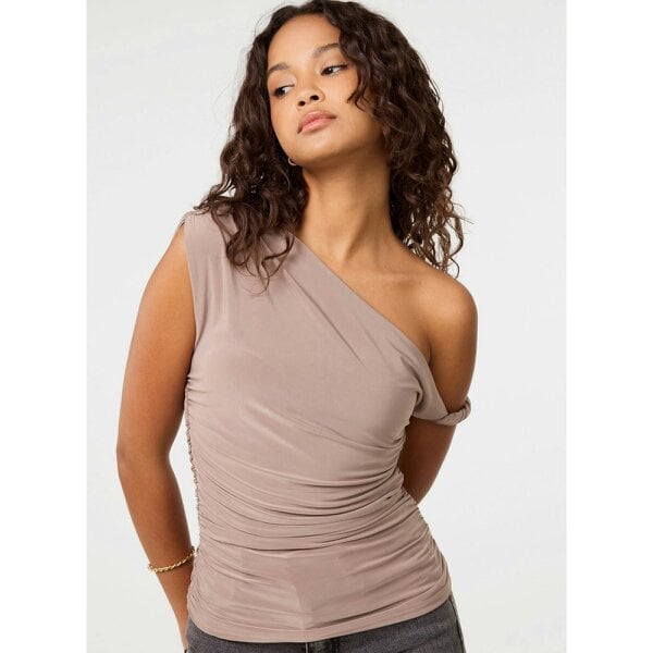 Pink Vanilla Twist Shoulder Top