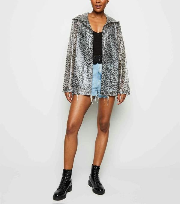 Urban Bliss Sky Leopard Rain Mac
