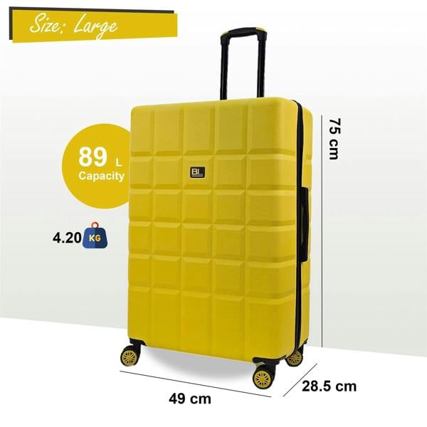 Infinity Luggage Hard Shell Classic 4 Wheel Travel Suitcase Set