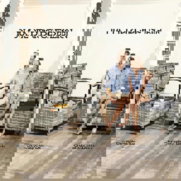 Rattan Storage Bench