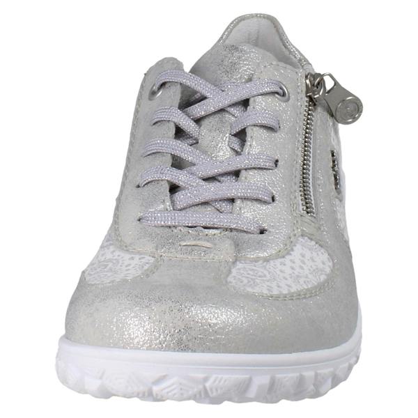Rieker Womens Rieker Extra Wide Detailed Lace Up Trainers With Side Zip 59501