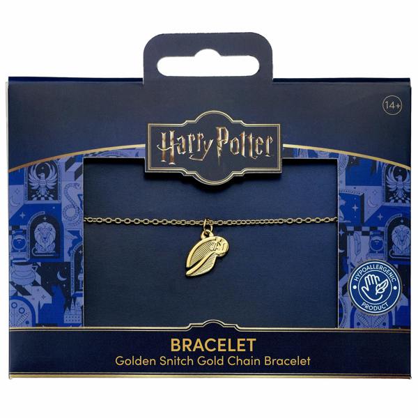 The Carat Shop Harry Potter Stainless Steel Golden Snitch Gold Chain Bracelet