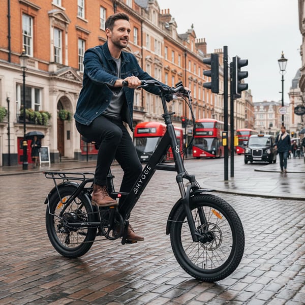 Hygge Bikes Herlev Auto 2026 City E-Bike, Automatic 3-Speed, Belt Drive – Charcoal Black