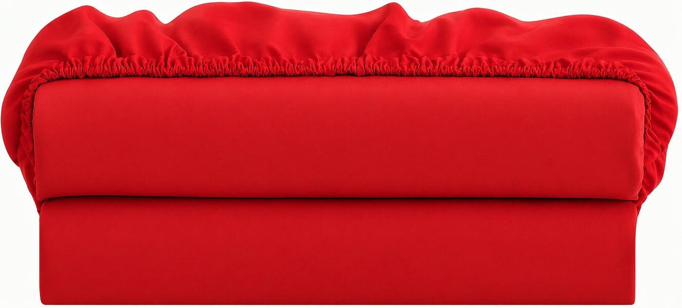 Night Zone Brushed Microfibre Extra Deep Fitted Sheet 40cm – Soft Warm Easy Care Bed Sheet - Red