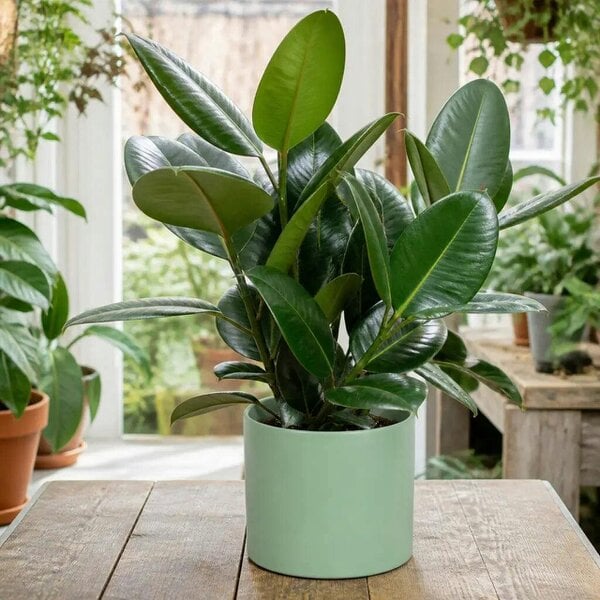 Ficus Robusta Rubber Plant – Elegant Glossy Green Foliage Indoor Houseplant