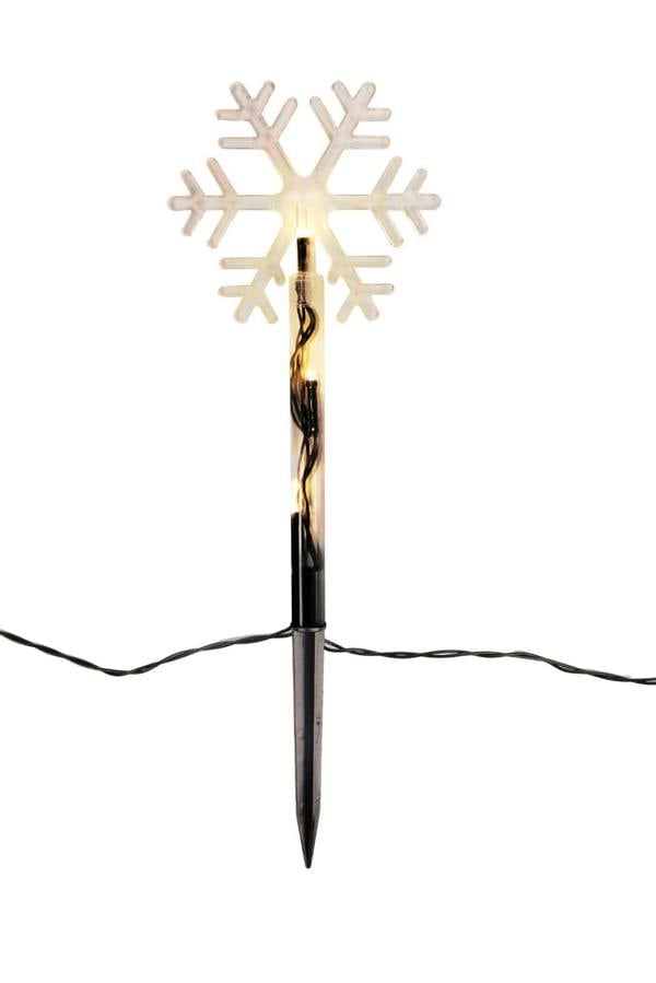 Groundlevel Set of 8 Garden LED Snowflake Lights