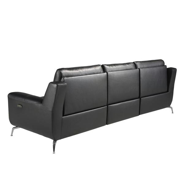 Angel Cerdá Black leather relax sofa 6193/6194