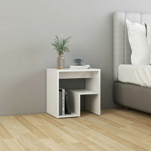 Berkfield Bed Cabinets 2 pcs High Gloss White 40x30x40 cm Engineered Wood