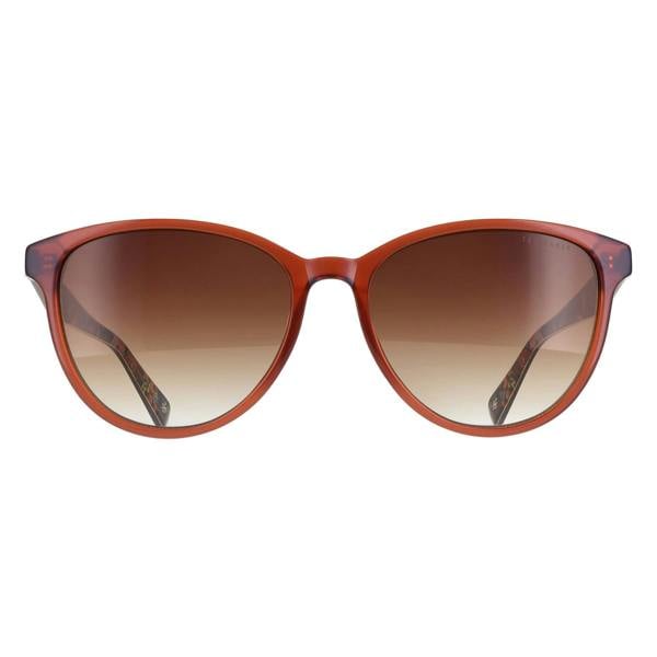 Ted Baker Sunglasses TB1763 Flori 111 Gloss Crystal Amber Brown Brown Gradient