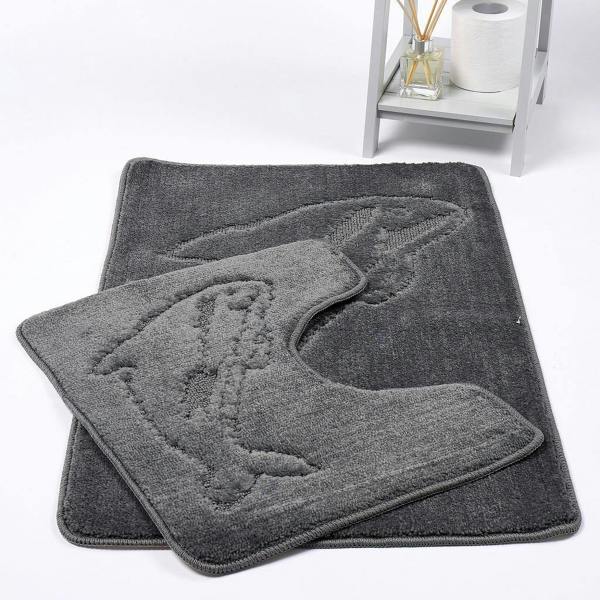Dolphin 2pc Bath Mat and Pedestal Set