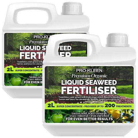 ProKleen Pro-Kleen 4L Liquid Seaweed Fertiliser Ascophyllum Seaweed Extract for Grass Vegetables Fruit Flowers Shrubs Lawns Trees