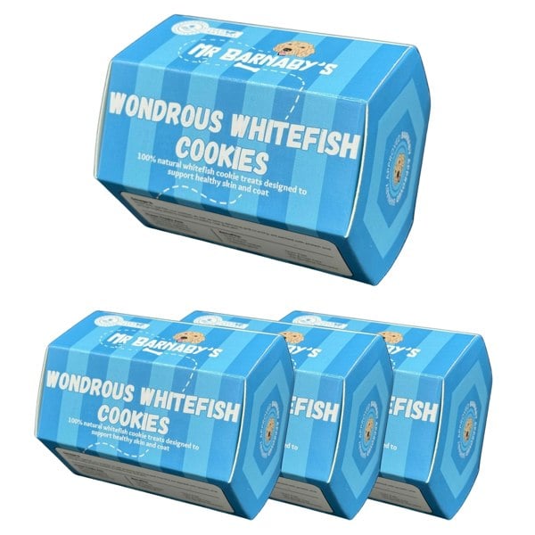 Mr Barnaby's Wondrous Whitefish Cookies Dog Treats (Pack of 4)