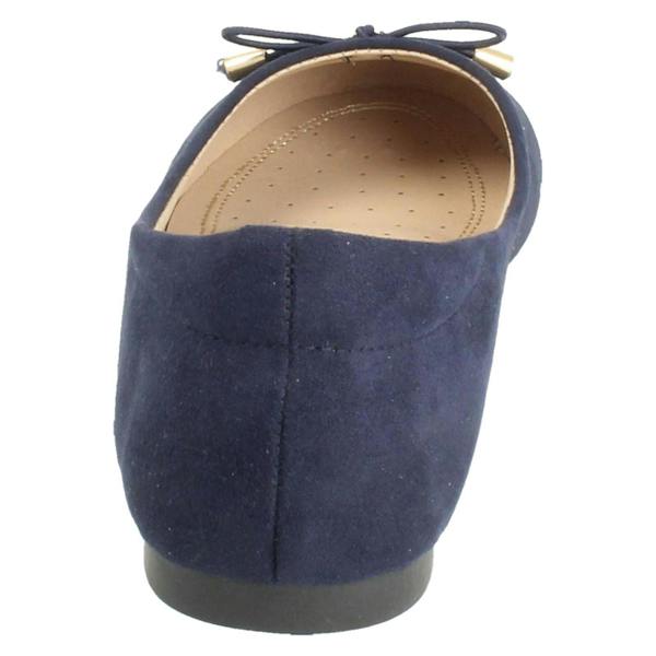Spot On Ladies Spot On Bow Detailed Flat Ballerina Casual Shoes F80598