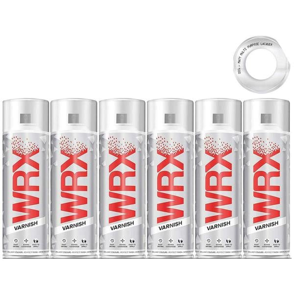 WRX 6X WRX Matt Varnish Spray Paint 400ml
