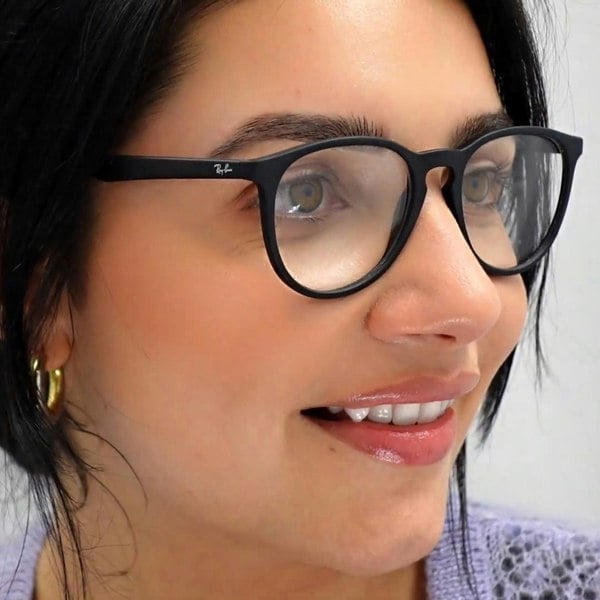 Ray-Ban Glasses Frames 7046 5364 Rubberised Black Clear